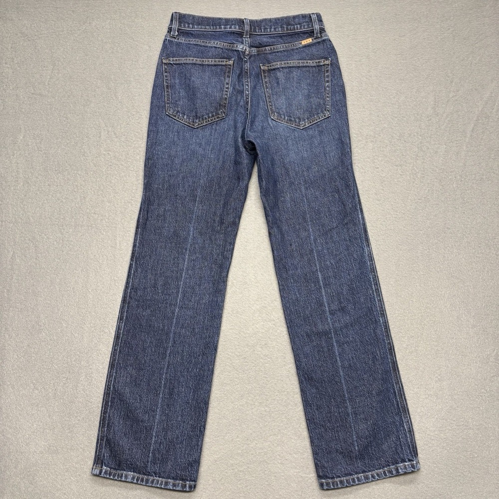 AYR The Legend Jeans Womens 27S Dark Wash Blue High Rise Straight Leg USA Made - Picture 11 of 14